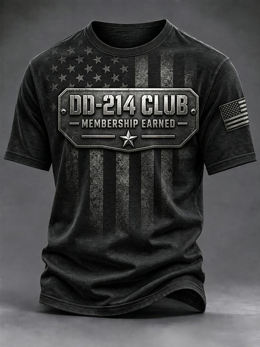 Men's DD-214 US Veterans Print T-Shirt