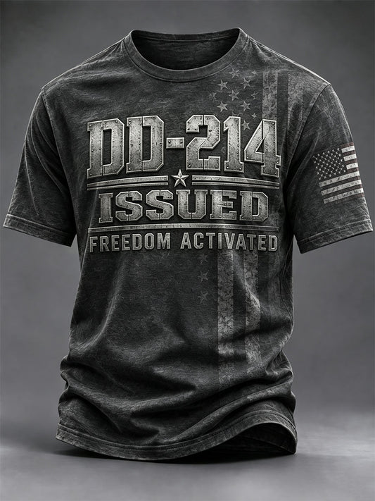Men's DD-214 US Veterans Print T-Shirt