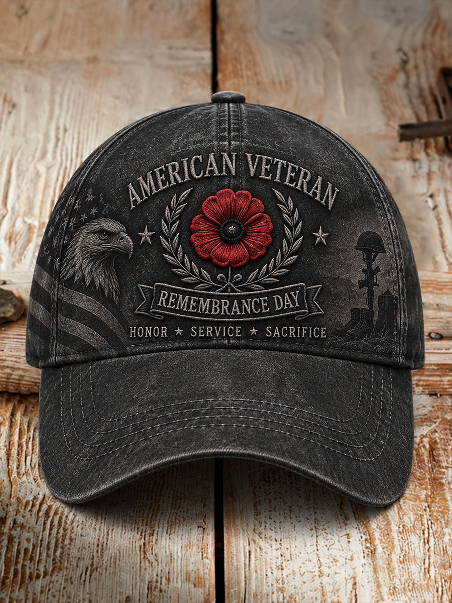 Unisex Hat Featuring Remembrance Day Commemorative Prints