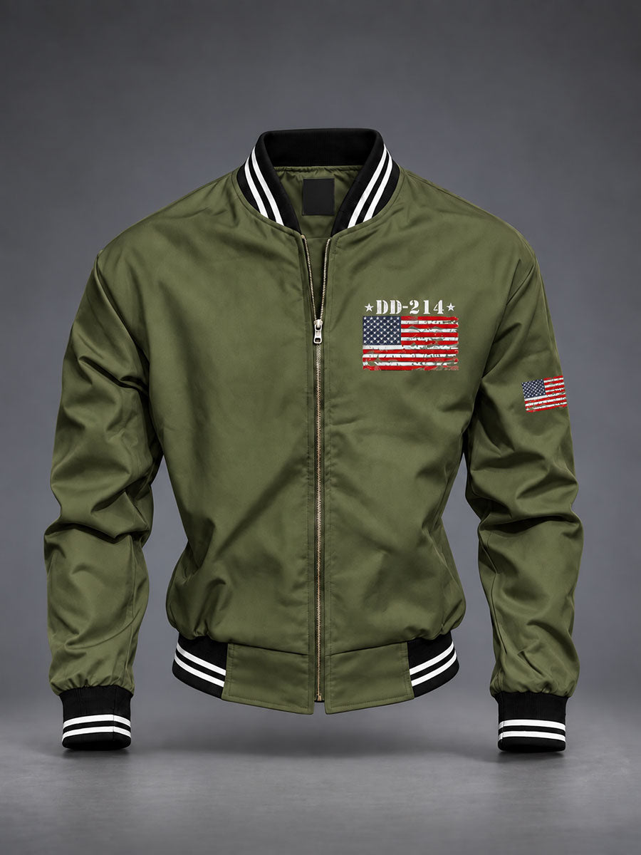 Men's DD-214 Print Zip-up Jacket