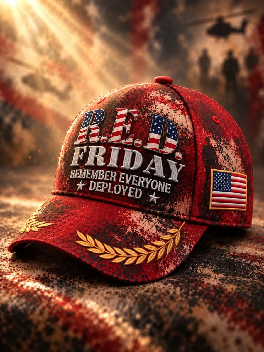 Red Friday Printed Casual Unisex Hat