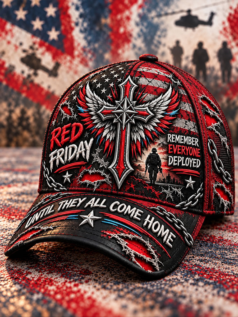 Red Friday Printed Casual Unisex Hat