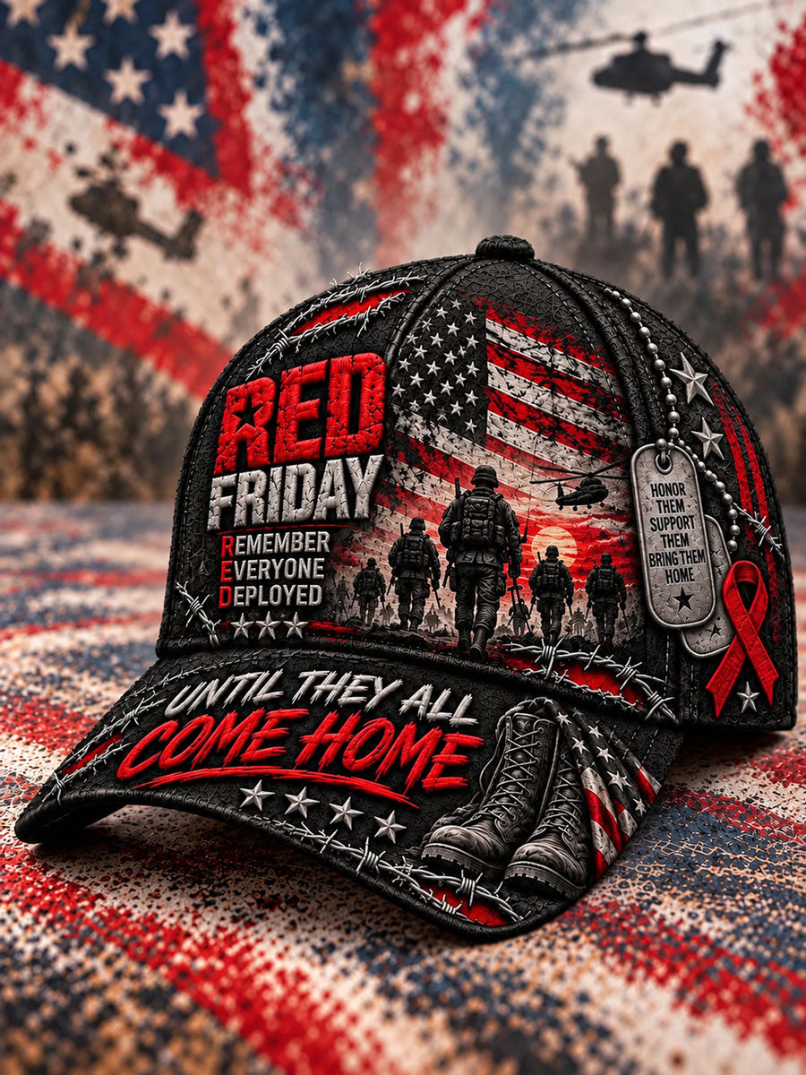 Red Friday Printed Casual Unisex Hat