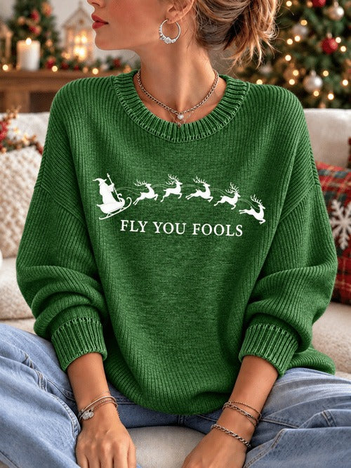 Women's Christmas Crew Neck Sweater