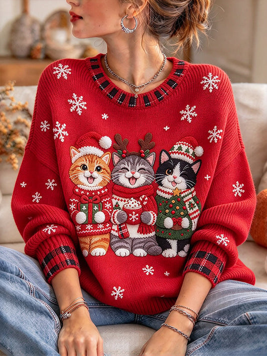Women's Christmas Crew Neck Sweater