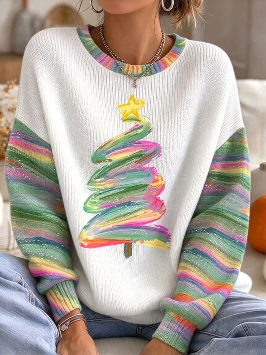 Women's Colorful Christmas Tree Tops