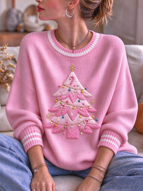 Women's Christmas Crew Neck Sweater