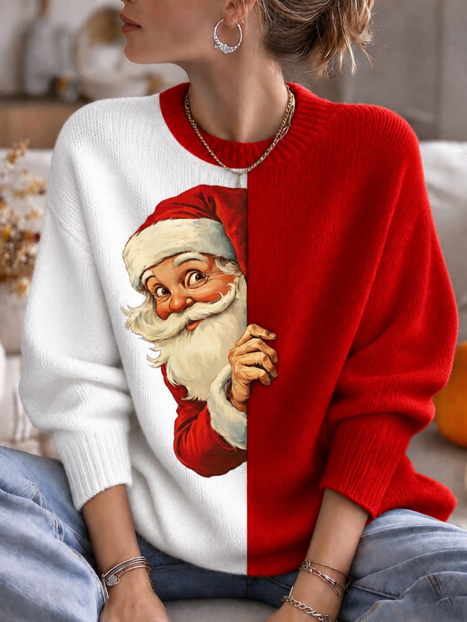 Women's Christmas Crew Neck Sweater