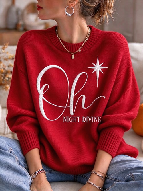 Women's Christmas Crew Neck Sweater