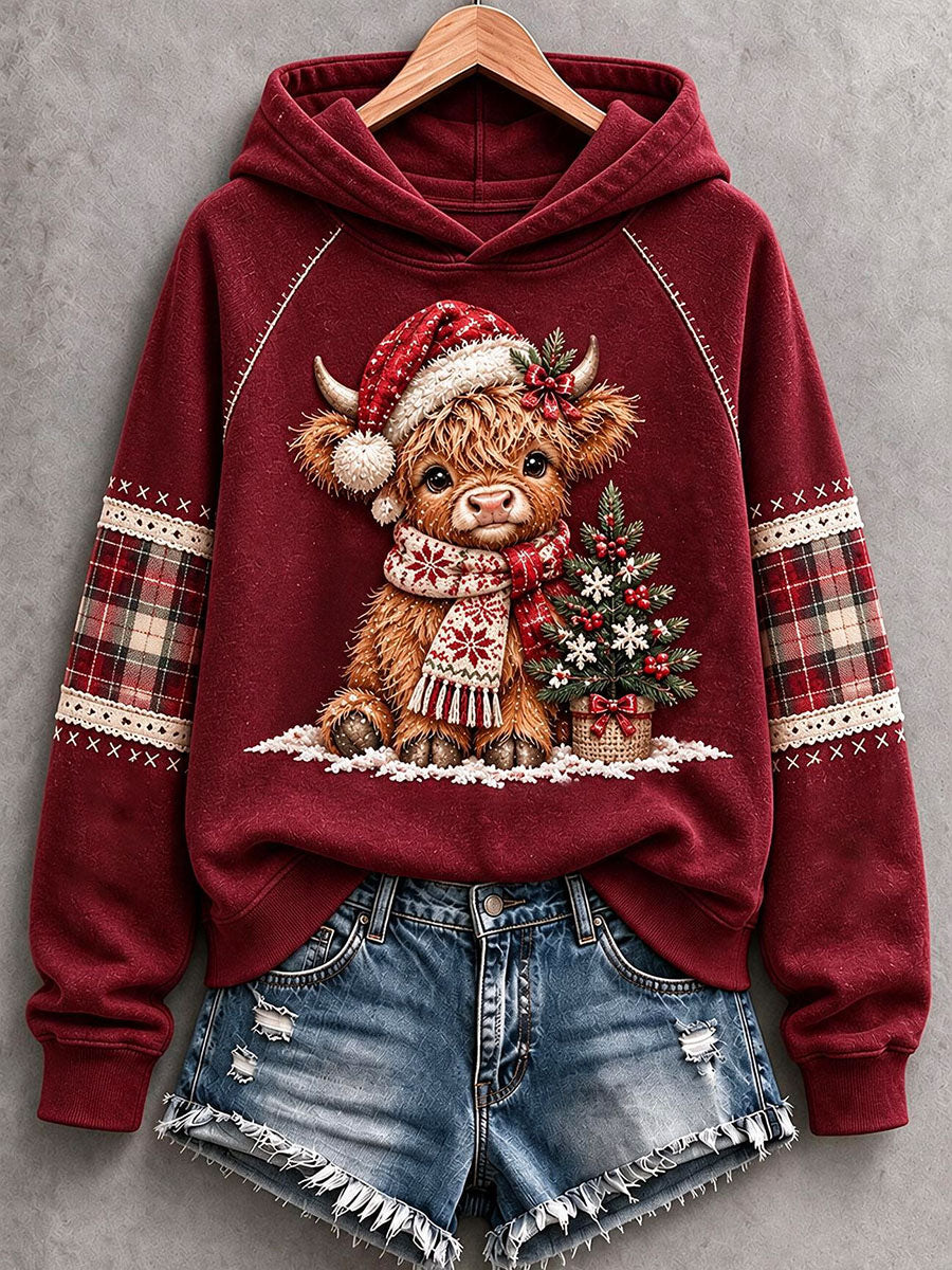 Women's Cute Highland Cow Hoodie