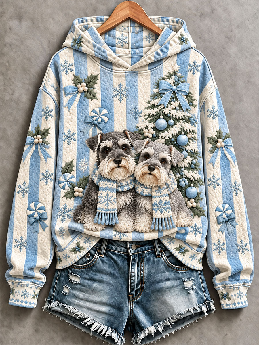 Women's Dog Art Print Casual Hoodie