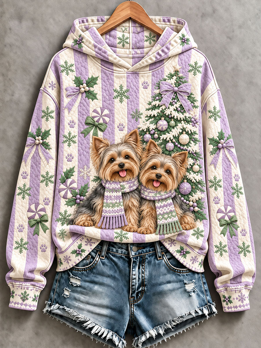 Women's Dog Art Print Casual Hoodie