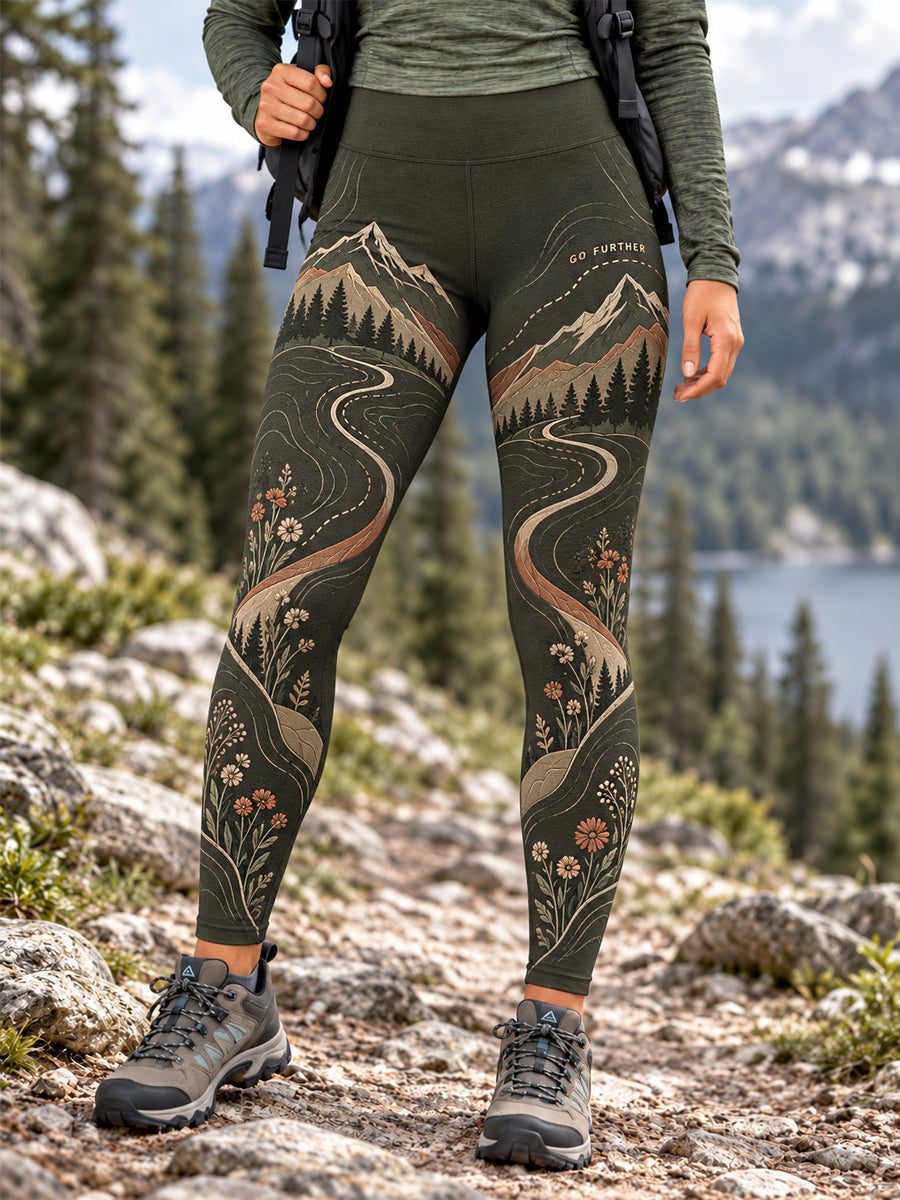 Women's Go Further Wilderness Trail Print Hike Lovers Leggings