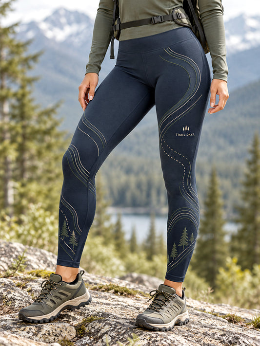 Women's Wilderness Trail Print Hike Lovers Leggings