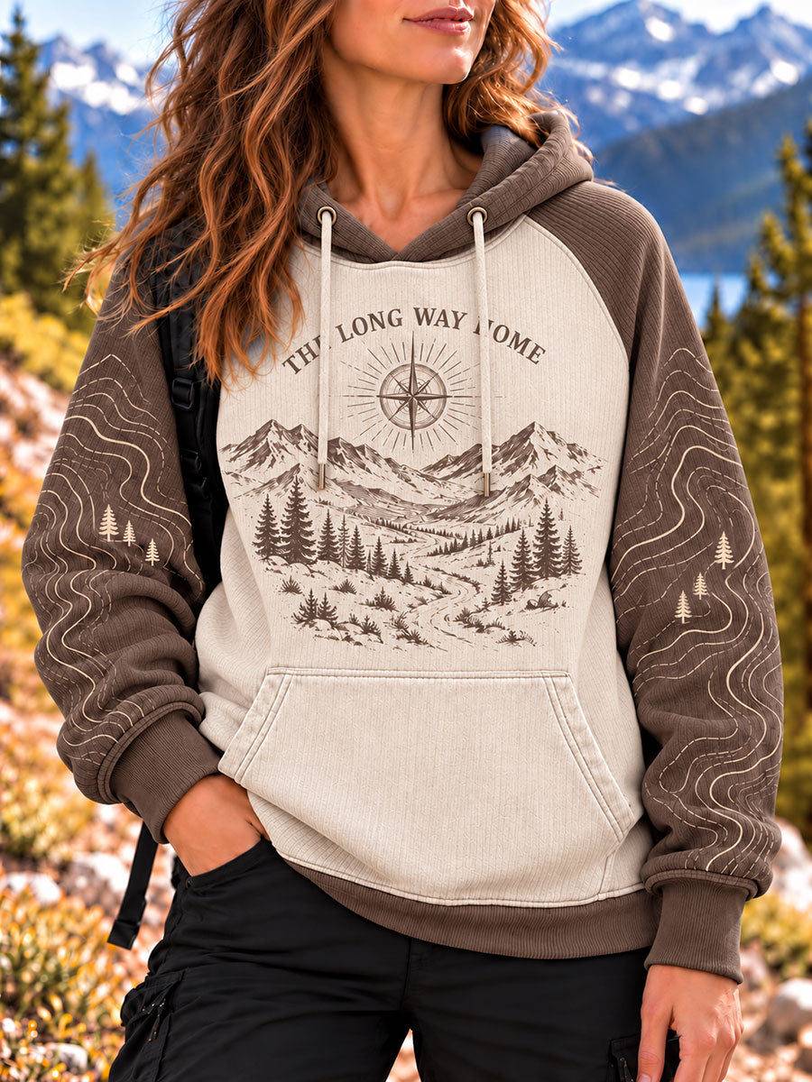 Women's Wilderness Trail Print Raglan Hoodie