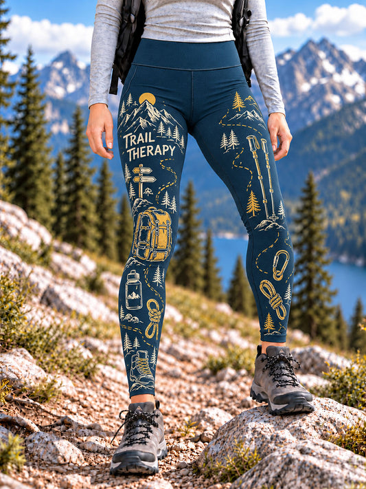 Women's Wilderness Trail Print Hike Lovers Leggings