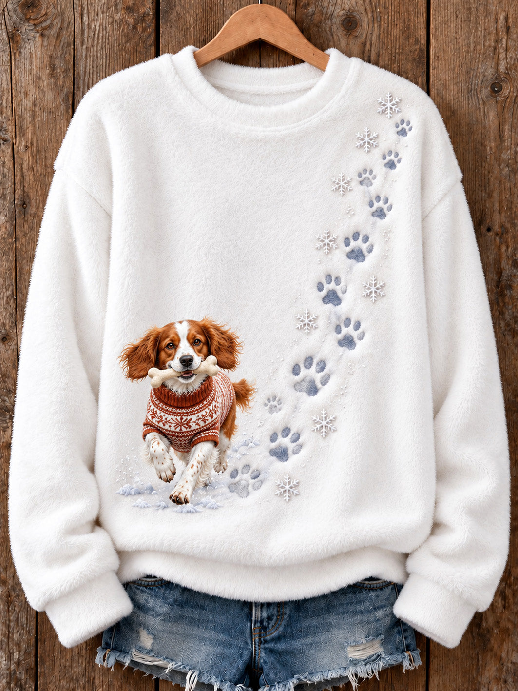 Women's Winter Brittanyl Pattern Causal  Flannel Sweatshirt