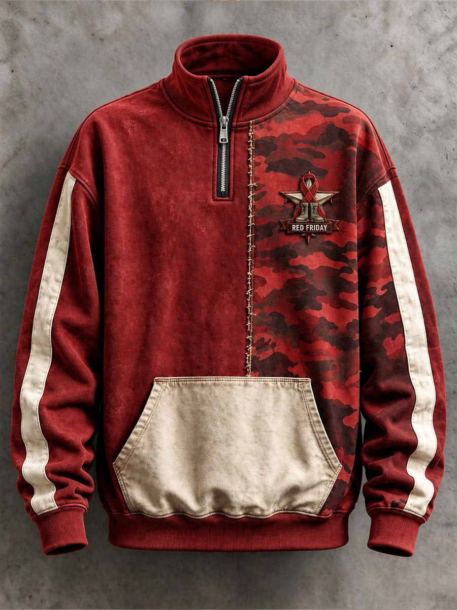 Men's Red Friday Printed Casual Sweatshirt