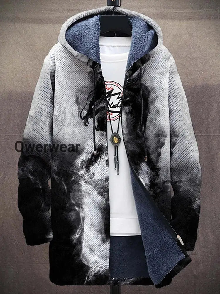 Watercolor Art Long Sleeve Sweater Jacket Cardigan Men\’s Tops
