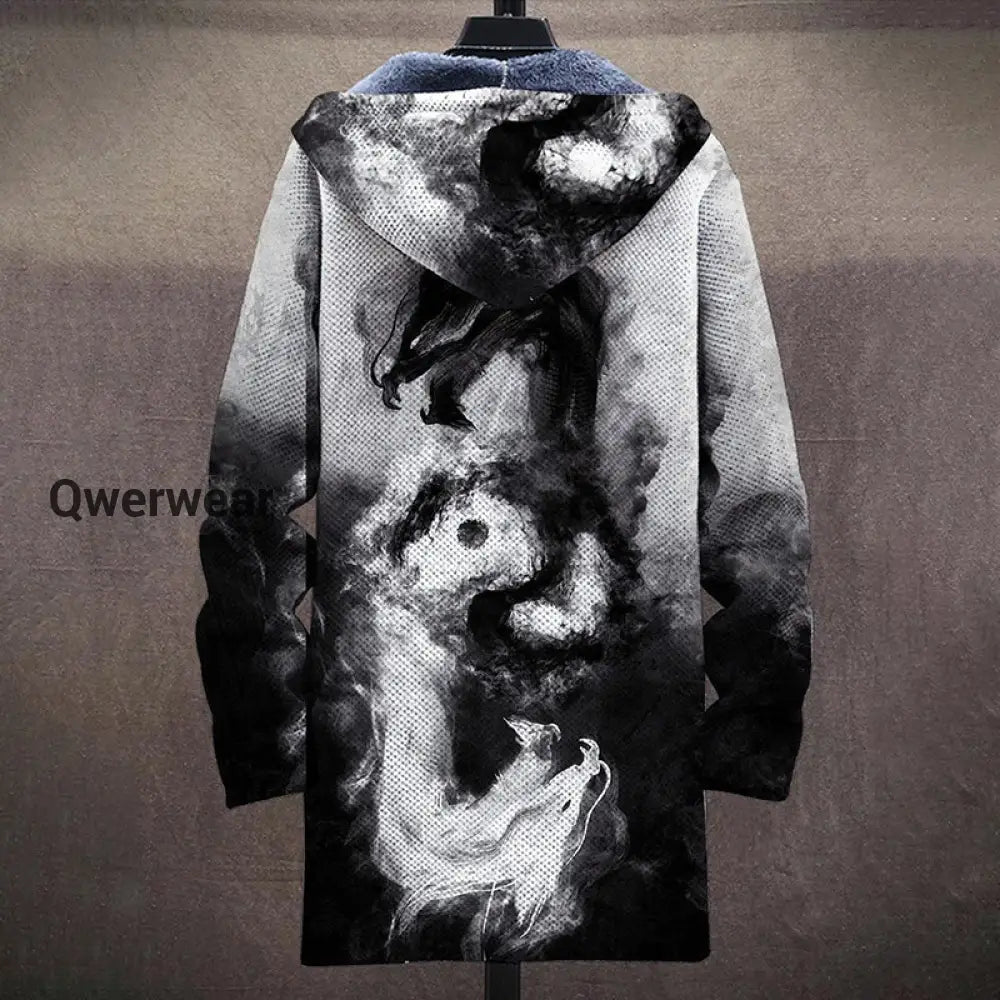 Watercolor Art Long Sleeve Sweater Jacket Cardigan Men\’s Tops