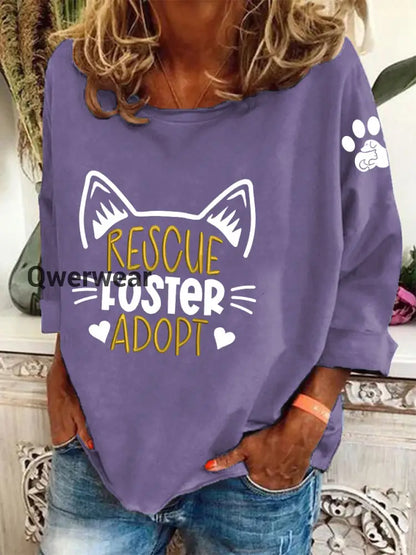 Women’s animal friendly sweatshirt Purple / S