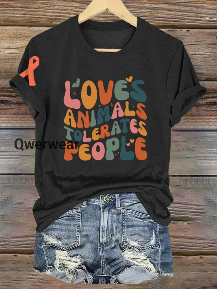 Women’s Animal Friendly T-shirt Black / S