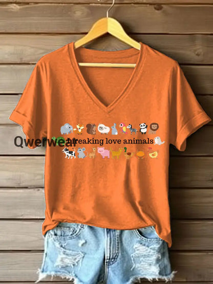 Women’s Animal Friendly T-shirt Orange / S