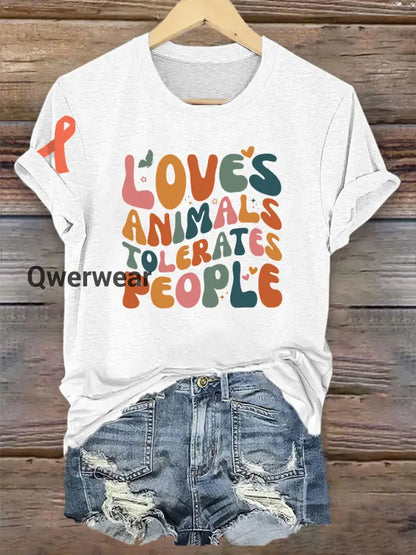 Women’s Animal Friendly T-shirt White / S