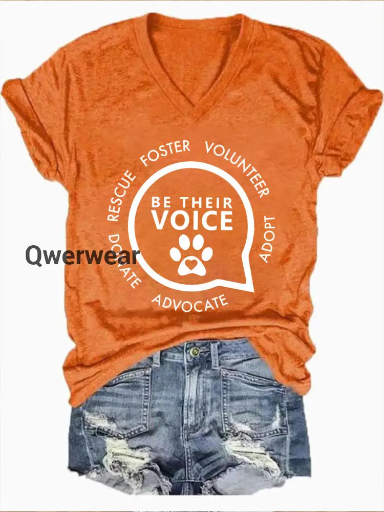 Women’s Animal Protection T-shirt Orange / S