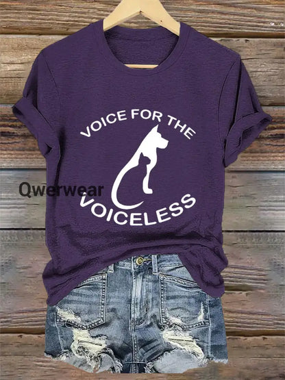 Women’s Animal Protection T-shirt Purple / S