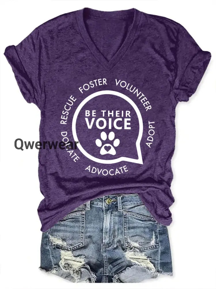 Women’s Animal Protection T-shirt Purple / S