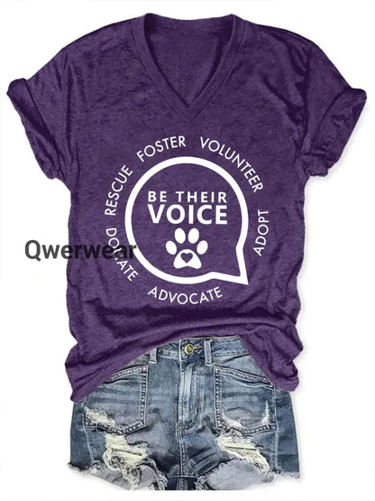Women’s Animal Protection T-shirt Purple / S