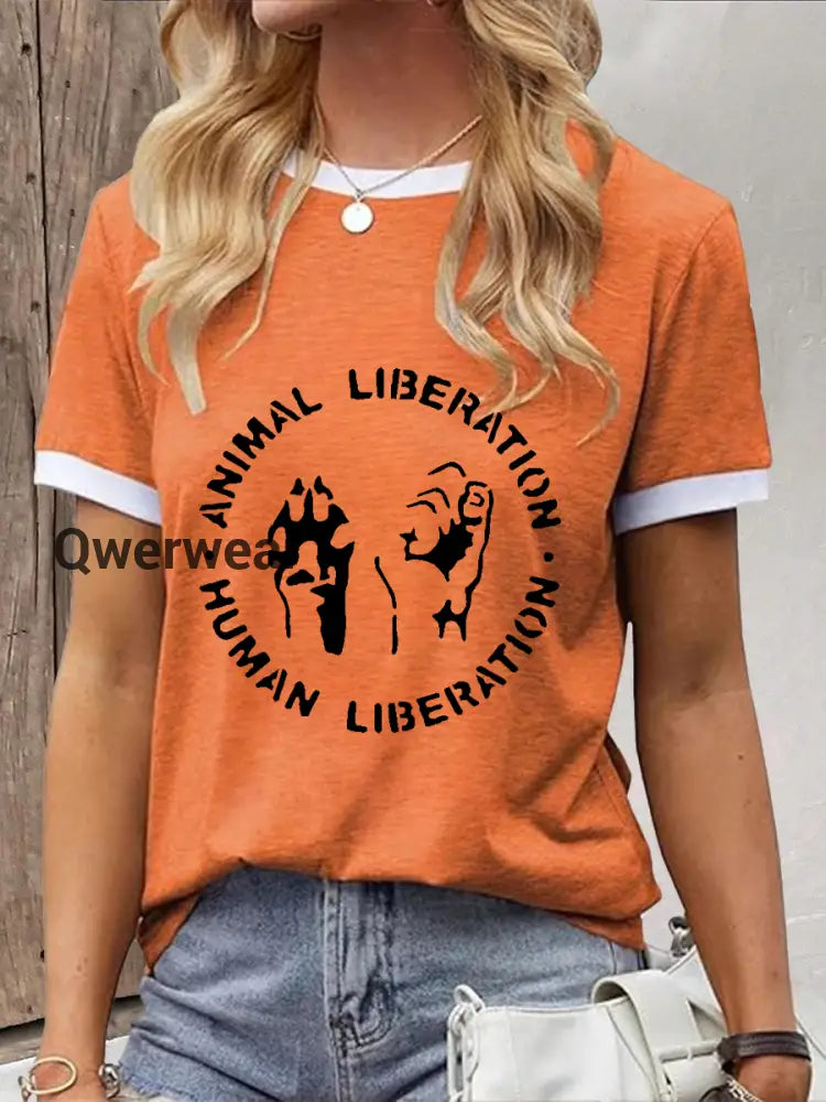 Women’s be kind to animals or I’ll kill you T-shirt-TS-AF-101