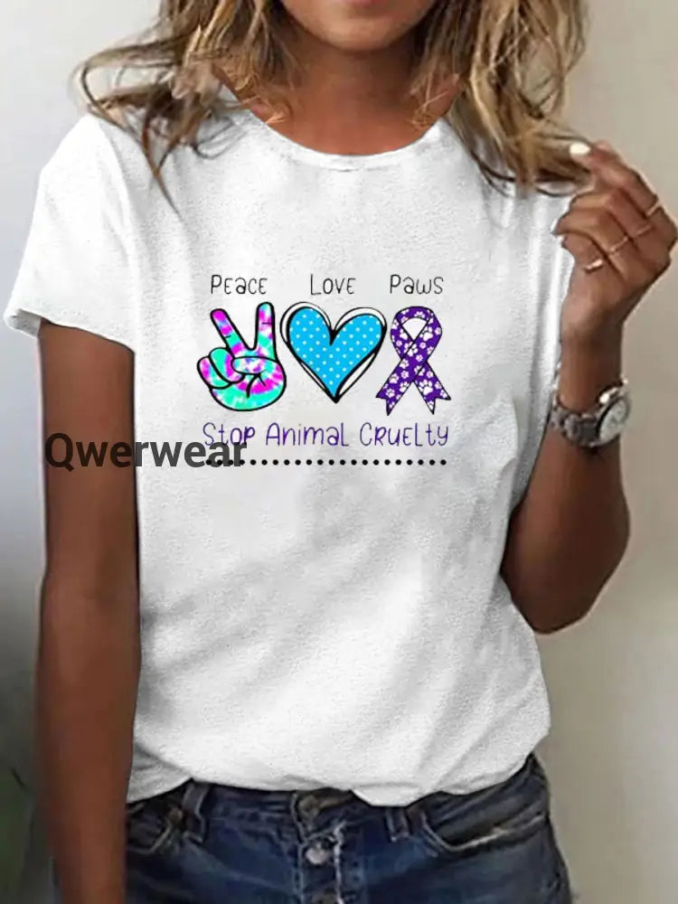 Women’s be kind to animals or I’ll kill you T-shirt-TS-AF-84