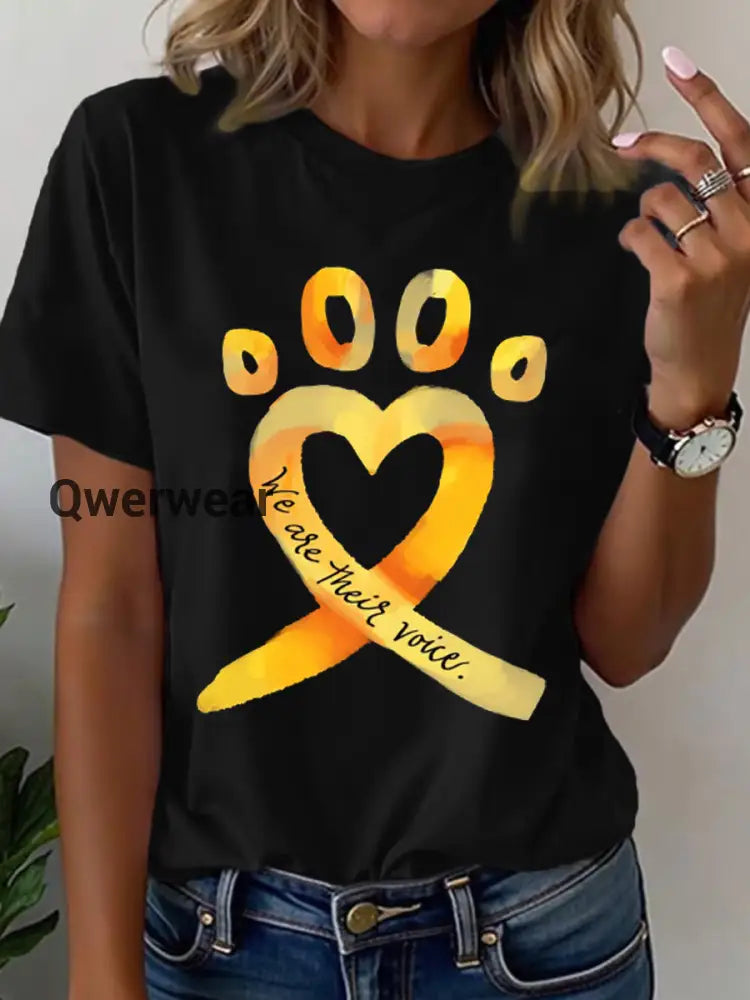 Women’s Be Their Voice Sleeve T-Shirt Black / S