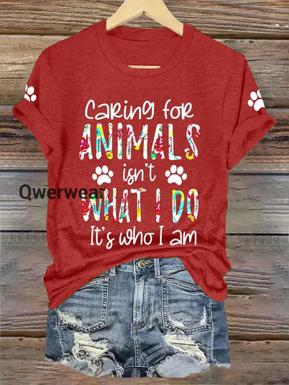 Women’s Caring For Animals Isn’t What I Do It’s What I Am T-shirt Red / S
