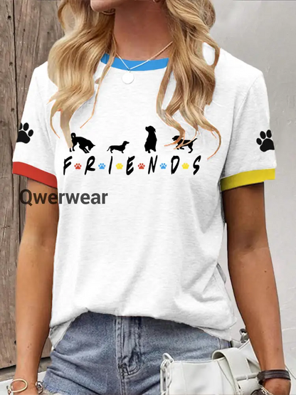 Women’s Dogs Friends T-shirts White / S