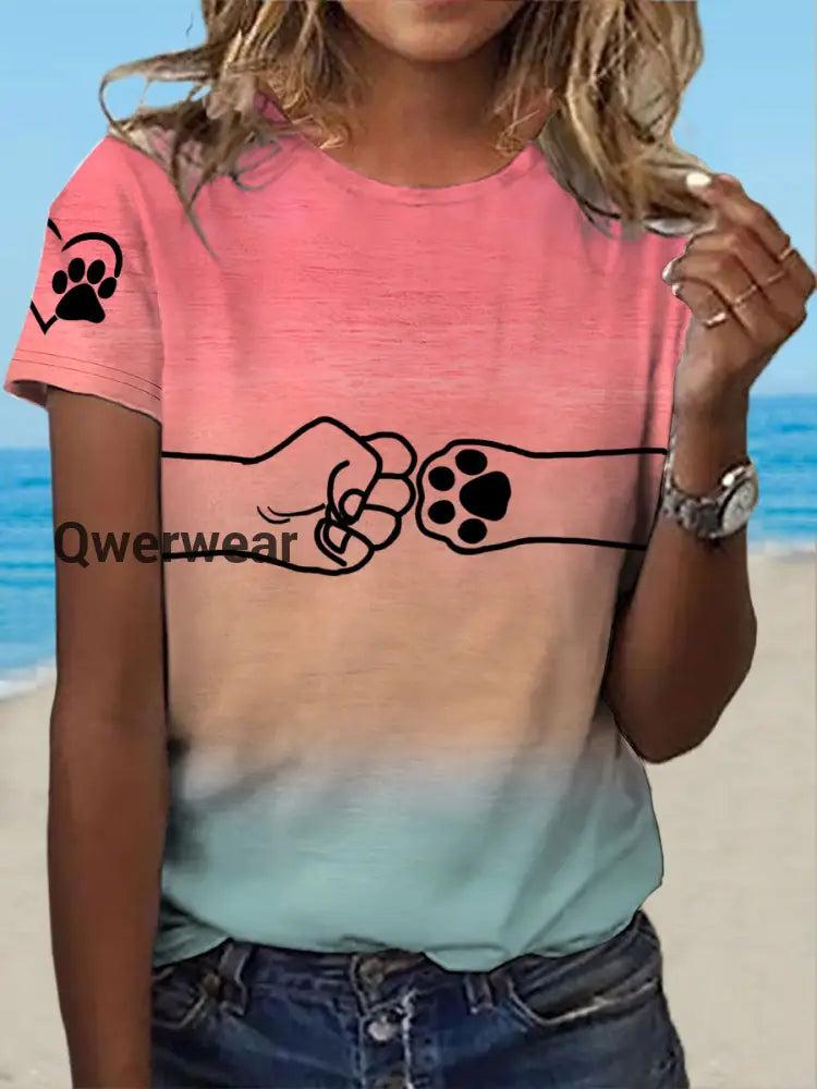 Women’s Love Animals T-shirt Pink / S