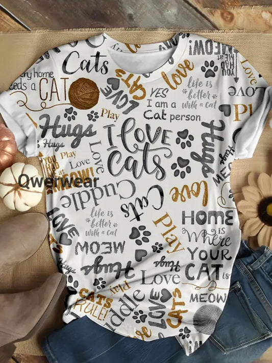 You Had Me At Meow Casual T-shirt Mixed Color / S Women\’s Tops